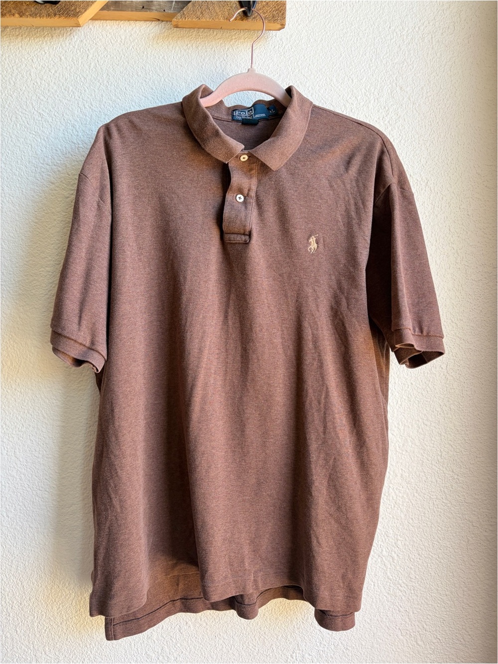 Vintage Ralph Lauren Heathered Brown Polo XL